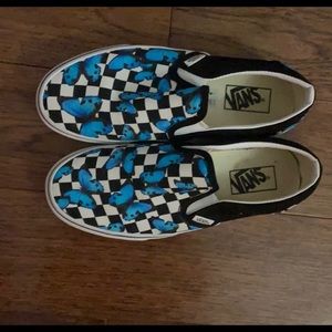 Custom Butterfly Checkered Vans